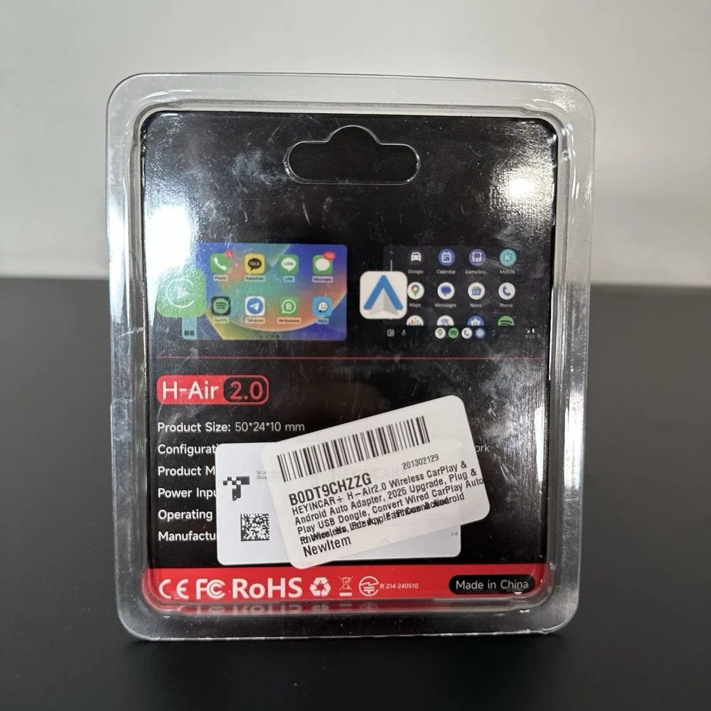 H-Air 2.0 Wireless‎ CarPlay Android Auto Adapter 2in1 USB Dongle